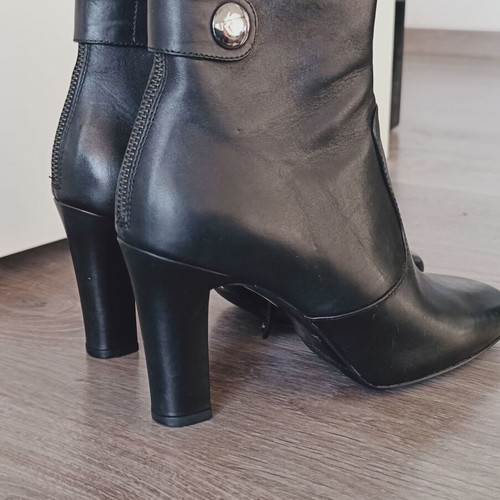Cafenoir ankle boots new, leather, size 40, 9cm heel