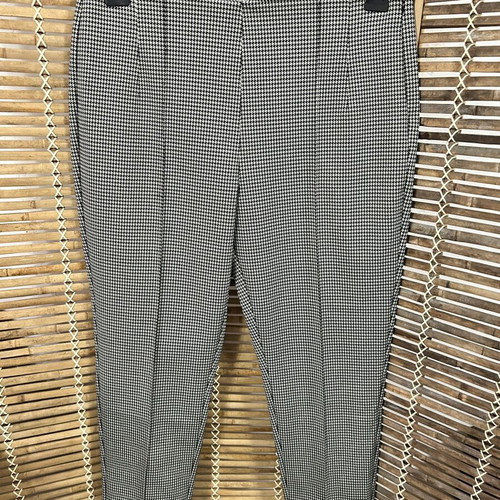 Primark black and white houndstooth trousers, size 46