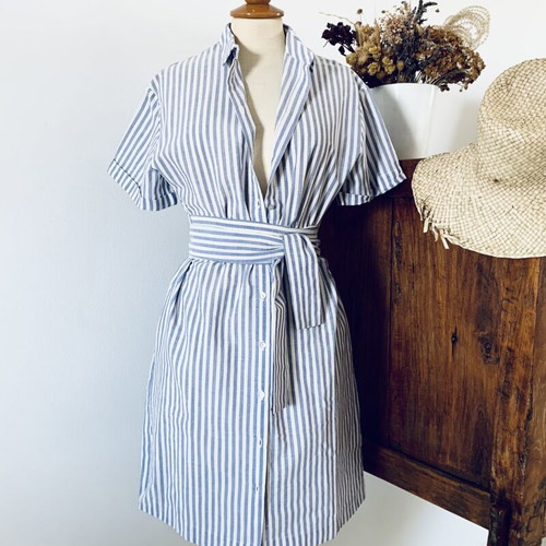 Striped Philosophy summer dress new, white and blue, size S
