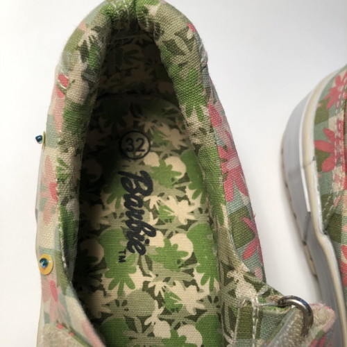 Barbie kids shoes size 32 like new, colorful, canvas with rubber sole