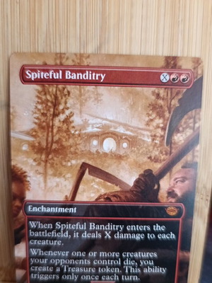Magic the Gathering Lord of the Rings Spiteful Banditry card nm condition