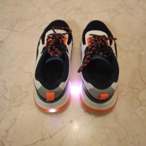 Sneakers with LED Lights, size 36, navy white orange