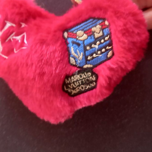 Louis Vuitton keychain new, red heart charm