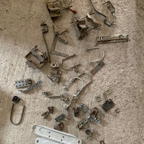 Various iron fittings used for constructions