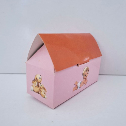 Gift boxes for baptism 35 pieces pink with baby and butterfly design new