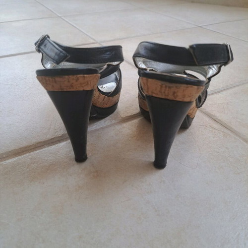 Rollini leather sandals used, size 37, black