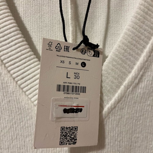 Bershka oversize blouse new white soft fabric size L