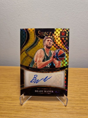 2025-26 Select Euroleague Brady Manek Gold Auto Prizm κάρτα σαν καινούργιο