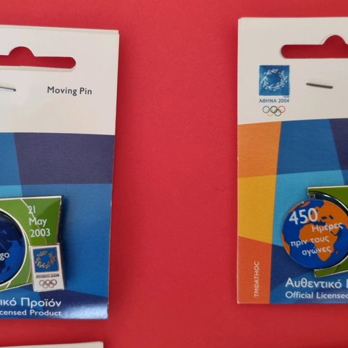 Authentic Athens 2004 Olympic Pin Set of 6 Moving Pins