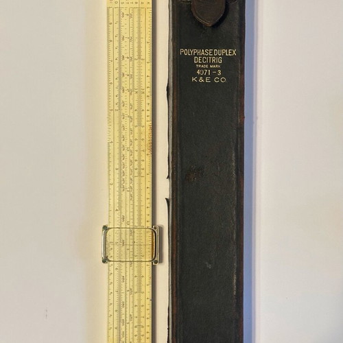 Logarithmic slide rule USA used