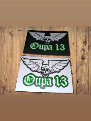 Panathinaikos stickers used, pack of 2