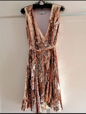 Collectiva Noir φόρεμα με παγιέτες χρυσαφί σαν καινούργιο