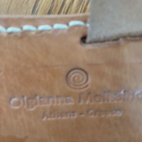 Olgianna Mellissinos leather sandals used, brown, size 39