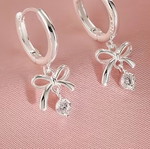 925 Silver Bow Earrings new