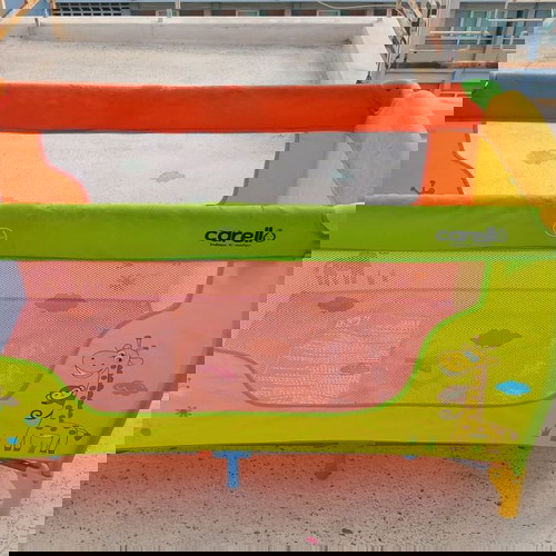 Παρκοκρέβατο Carello 2 επιπέδων με στρώμα Grecostrom σαν καινούργιο