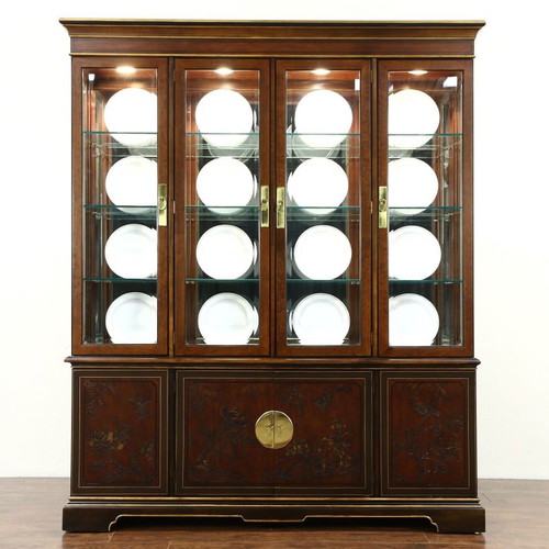 Drexel Heritage display cabinet used, Connoisseur Collection, Asian style