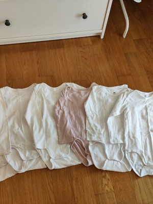H&M long-sleeve baby bodysuits, 6 pieces, 98cm