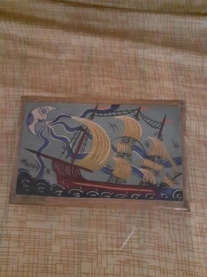 Ξύλινο κουτί Καλλιμέρης σαν καινούργιο, ζωγραφική σε ξύλο