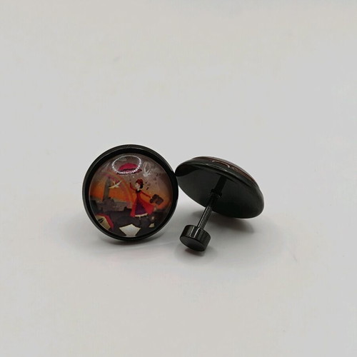 Mary Poppins stud earrings new, multicolored