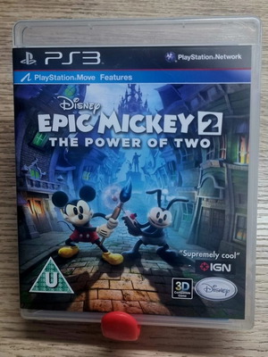 Epic Mickey 2 The Power of Two PS3 game like new, Disney