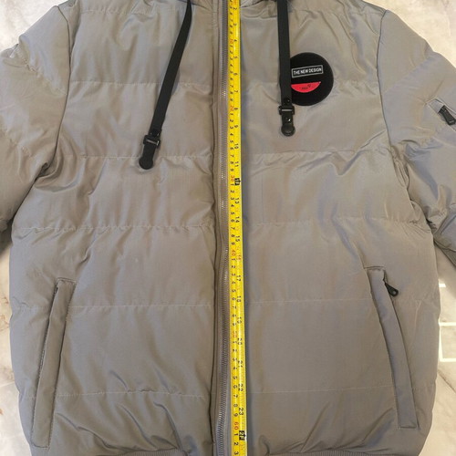 Men's gray puffer jacket size Large like new