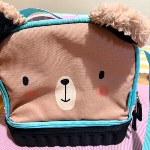 Goomby Lunch Bag Used, Kids Bear Design with 2 Compartments