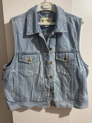 Denim vest like new, blue, size XL