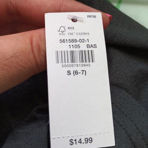 Old Navy T-shirt for Boys 6-7 Years New, Black and Gray