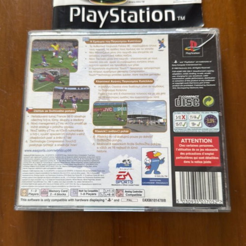 World Cup 98 PlayStation 1 game used with manual