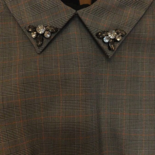Zara checked dress size L like new, gray