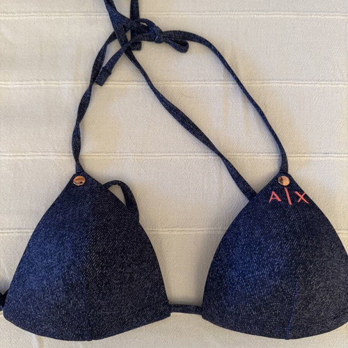 Armani Exchange bikini in dark blue denim style new