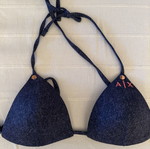 Armani Exchange bikini in dark blue denim style new