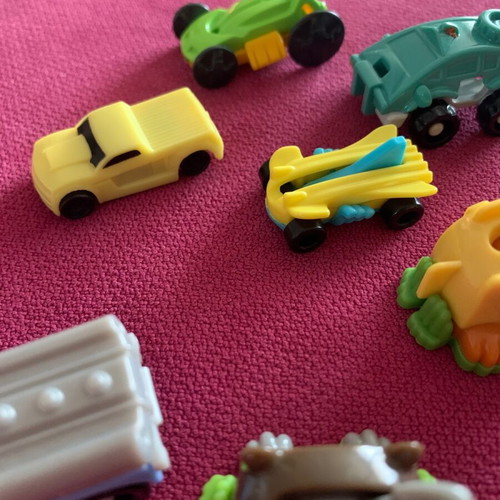 Kinder toy cars used in excellent condition