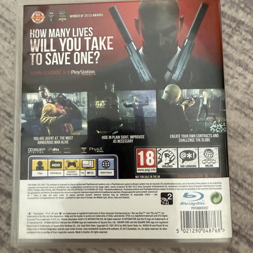 Hitman Absolution PS3 game like new