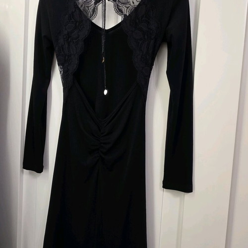Dress midi backless black size M like new