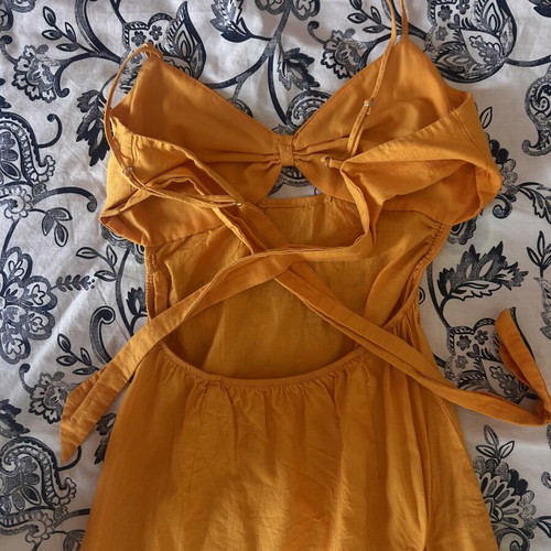 Bershka dress size L orange like new with adjustable straps