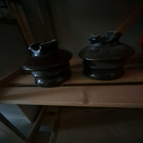 Porcelain insulators set of two German 1960s like new