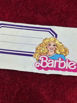 Ετικέτα τετραδίου Barbie σαν καινούργια, σπάνια από τη δεκαετία του 80