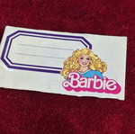Ετικέτα τετραδίου Barbie σαν καινούργια, σπάνια από τη δεκαετία του 80