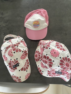 Zara kids hats used, set of 3, pink, size S