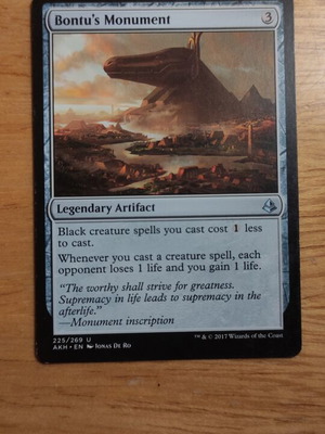 Bontu's Monument Magic the Gathering card used, Amonkhet