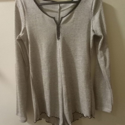 One-piece short homewear new, grey with black details size M