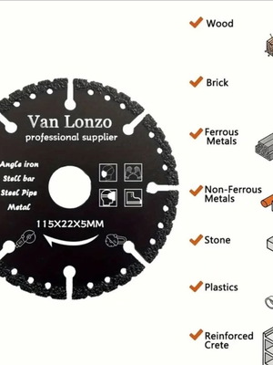 Metal cutting discs with diamond edges 115mm and 125mm new