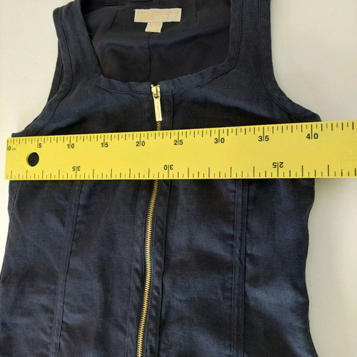 Michael Kors dress 100% linen dark blue size small like new
