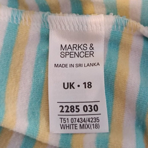 Women's hoodie Marks and Spencer striped, like new, short sleeve