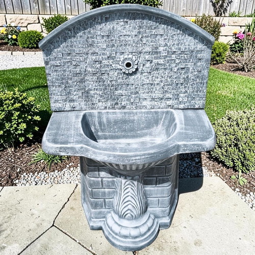 Garden fountain Veselina new, concrete, gray and white