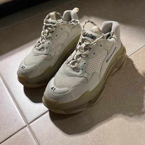 Balenciaga Triple S used beige sneakers size 41