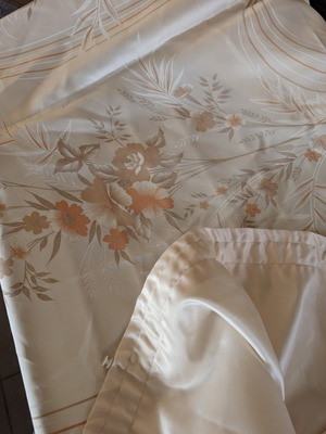 Satin curtains used, 2 pieces, dimensions 2.80x3.00