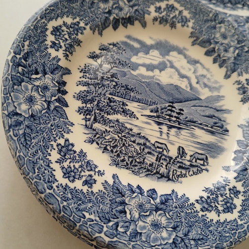Vintage English Ironstone dessert set 7 pieces, like new