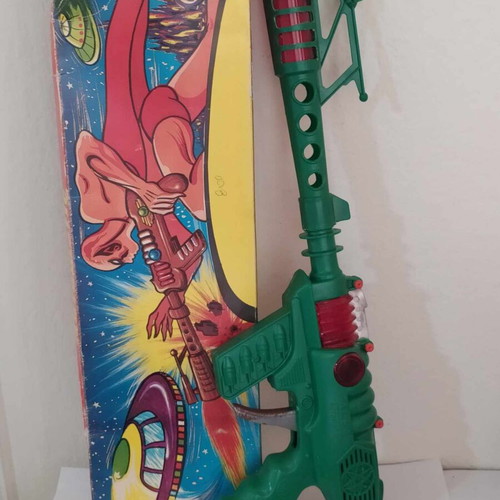 Alfa No100 space flamethrower new, rare Greek space gun